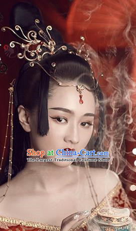 Chinese Handmade Hanfu Palace Phoenix Hair Crown Hairpins Traditional Ancient Imperial Consort Hair Accessories for Women