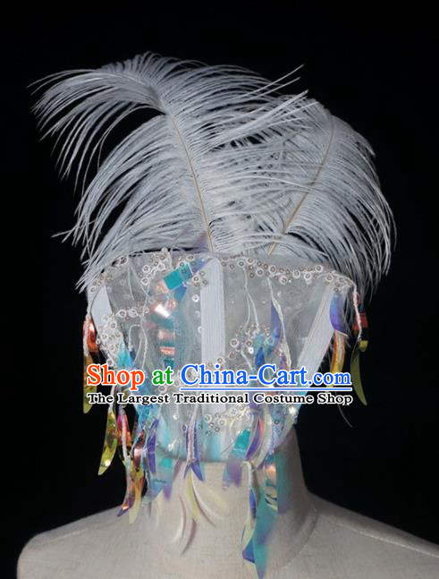 Top Grade Handmade Stage Show Hair Accessories Halloween Cosplay Feather Headwear for Kids