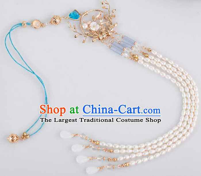 Chinese Traditional Waist Accessories Ancient Princess Pearls Tassel Pendant for Women