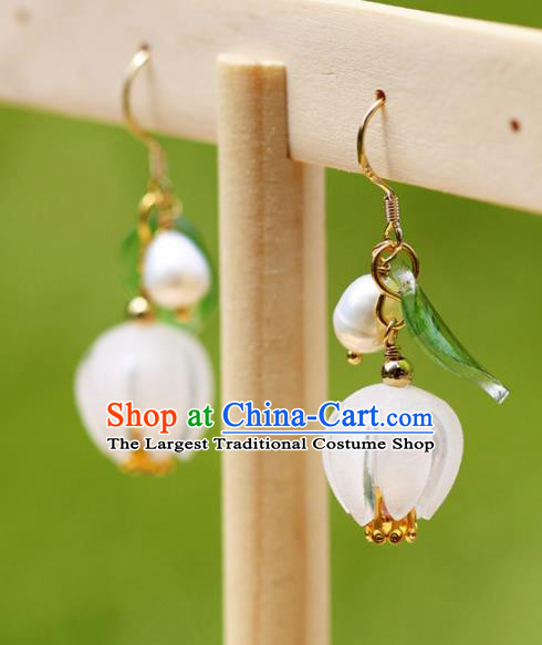 Handmade Chinese Classical Earrings Ancient Palace Hanfu Ear Accessories for Women