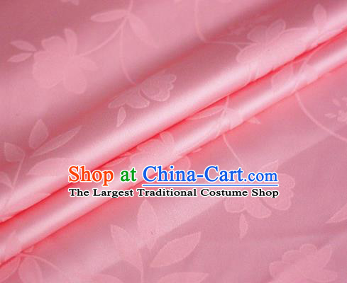 Chinese Traditional Hanfu Royal Pattern Pink Brocade Material Cheongsam Classical Fabric Satin Silk Fabric