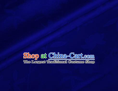 Chinese Traditional Hanfu Royal Pattern Royalblue Brocade Material Cheongsam Classical Fabric Satin Silk Fabric