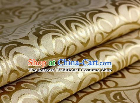 Chinese Traditional Pattern Golden Brocade Material Hanfu Cheongsam Classical Fabric Satin Silk Fabric