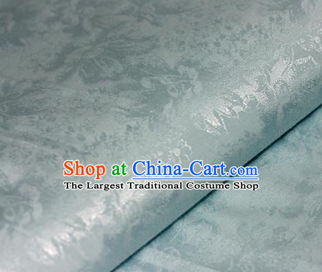 Chinese Traditional Cheongsam Light Blue Brocade Material Hanfu Classical Fabric Satin Silk Fabric