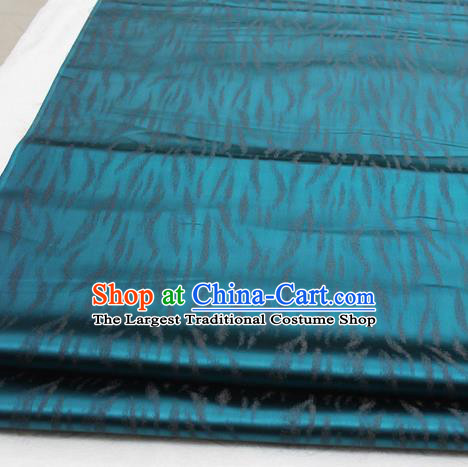 Asian Chinese Traditional Classical Pattern Peacock Green Brocade Tang Suit Satin Fabric Material Classical Silk Fabric