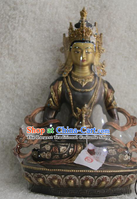 Chinese Traditional Buddhist Copper Buddha Longevity God Statue Tibetan Buddhism Feng Shui Items Sculpture