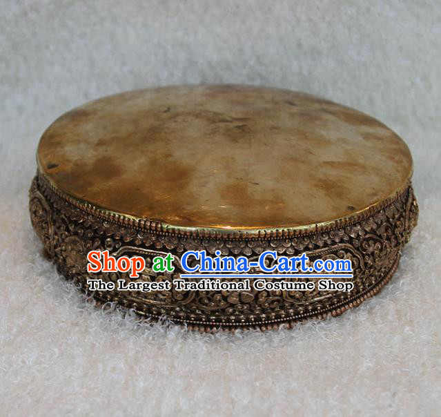 Chinese Traditional Buddhist Copper Tray Buddha Teaboard Decoration Tibetan Buddhism Feng Shui Items