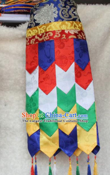 Chinese Traditional Buddhist Temple Brocade Streamer Curtain Tibetan Buddhism Portiere Decoration