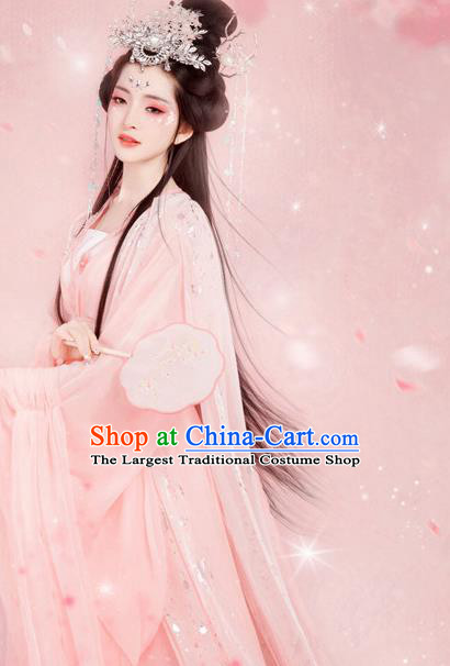 Chinese Ancient Fairy Goddess Hanfu Dress Traditional Tang Dynasty Palace Princess Historical Costume for Women