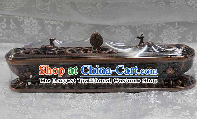 Chinese Traditional Buddhist Brass Censer Buddha Incense Burner Decoration Tibetan Buddhism Feng Shui Items