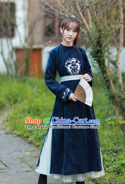 Chinese Ancient Tang Dynasty Historical Costume Traditional Imperial Bodyguard Embroidered Robe for Women