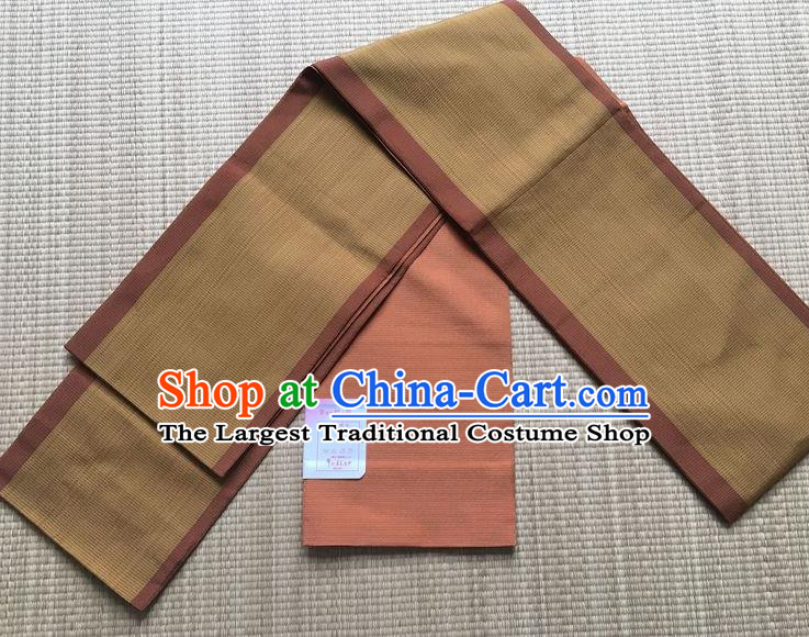 Japanese Traditional Court Yukata Brown Belts Asian Handmade Japan Geisha Kimono Waistband for Women