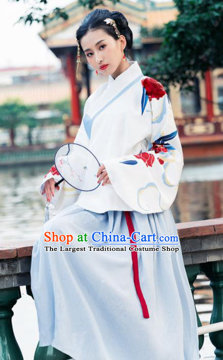 Ancient Chinese Ming Dynasty Nobility Lady Historical Costume Traditional Hanfu Dress for Women