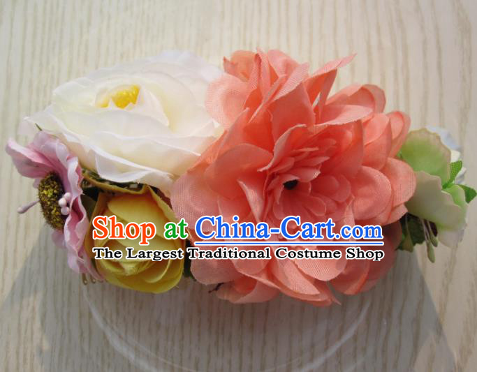 Japanese Traditional Geisha Kimono Hair Accessories Japan Yukata Flowers Hair Comb for Women