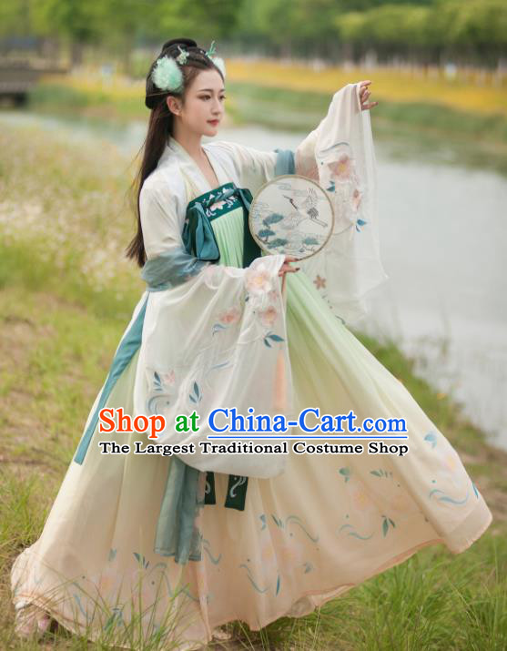 Chinese Tang Dynasty Palace Historical Costume Traditional Ancient Court Princess Hanfu Dress for Women