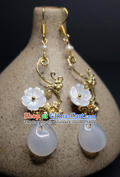 Traditional Chinese Ancient Princess Earrings Handmade Hanfu Ear Accessories for Women