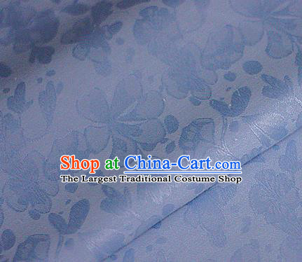 Asian Chinese Traditional Classical Pattern Blue Brocade Cheongsam Silk Fabric Chinese Satin Fabric Material