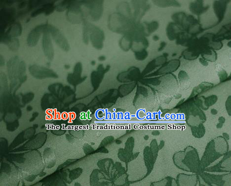 Asian Chinese Traditional Classical Pattern Green Brocade Cheongsam Silk Fabric Chinese Satin Fabric Material