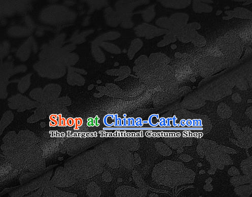 Asian Chinese Traditional Classical Pattern Black Brocade Cheongsam Silk Fabric Chinese Satin Fabric Material