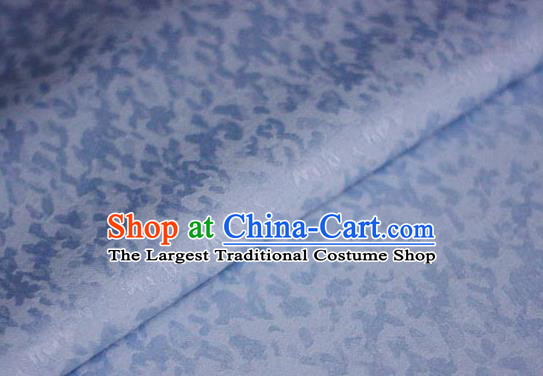 Chinese Classical Pattern Blue Brocade Cheongsam Silk Fabric Chinese Traditional Satin Fabric Material