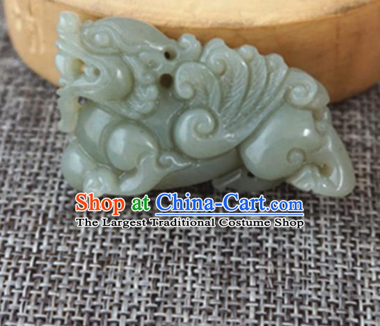 Chinese Handmade Jade Craft Carving Pi Xiu Jade Accessories Jade Jewelry Decoration