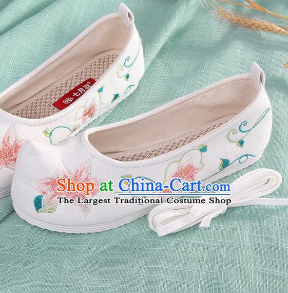 Chinese Traditional Embroidered Shoes Hanfu Cloth Shoes Handmade Ancient Princess Shoes for Women