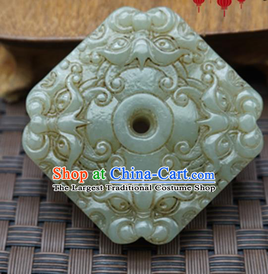 Chinese Handmade Carving Jade Pendant Traditional Jade Craft Jewelry Accessories