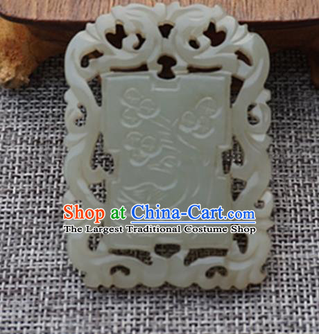 Chinese Handmade Carving Jade Pendant Traditional Jade Craft Jewelry Accessories