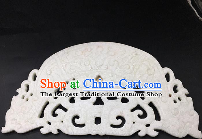 Chinese Handmade Jade Carving Pendant Jewelry Accessories Ancient Traditional Jade Craft Decoration