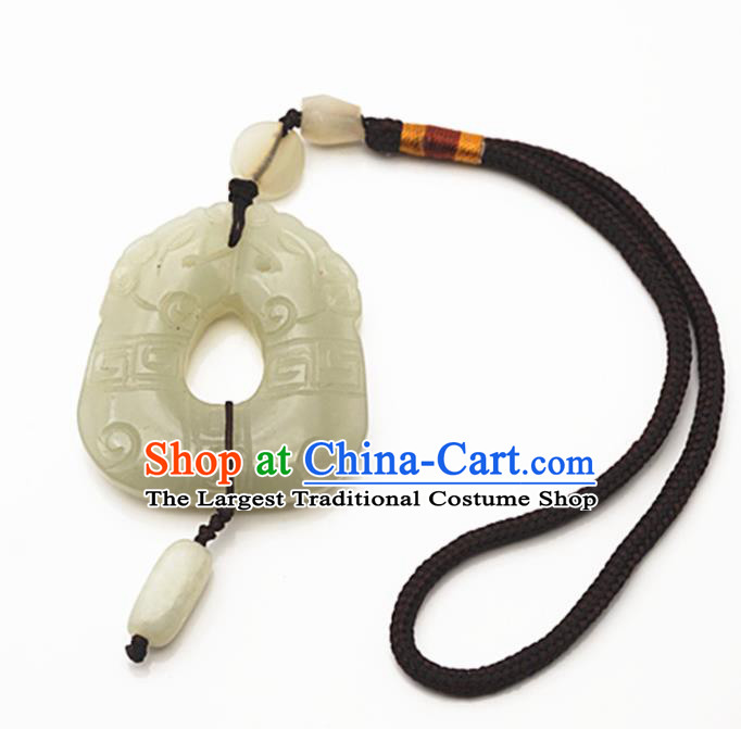 Chinese Handmade Jade Craft Carving Jade Pendant Waist Accessories Jade Jewelry Decoration