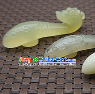 Chinese Handmade Jade Craft Carving Waist Accessories Jade Hook Pendant Jewelry Decoration