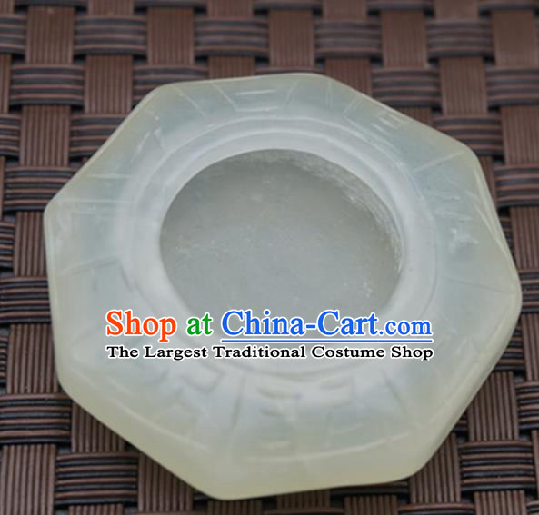 Chinese Handmade Jade Pendant Carving Inkstone Jewelry Accessories Ancient Traditional Jade Craft Decoration