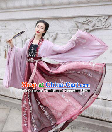 Traditional Chinese Tang Dynasty Imperial Consort Embroidered Hanfu Dress Ancient Drama Court Princess Historical Costume for Women