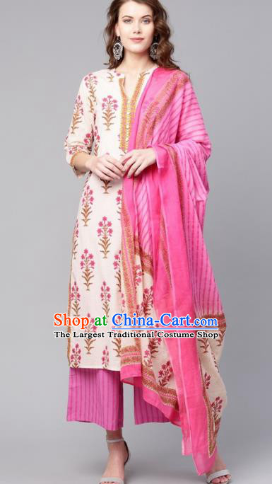 Asian India Traditional Punjabi Costumes South Asia Indian National Informal Blouse and Pants for Women