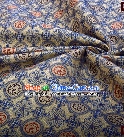 Chinese Traditional Dragons Pattern Design Silk Fabric Song Brocade Tang Suit Drapery Material