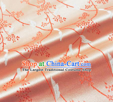 Chinese Traditional Pattern Design Pink Brocade Silk Fabric Tang Suit Fabric Material