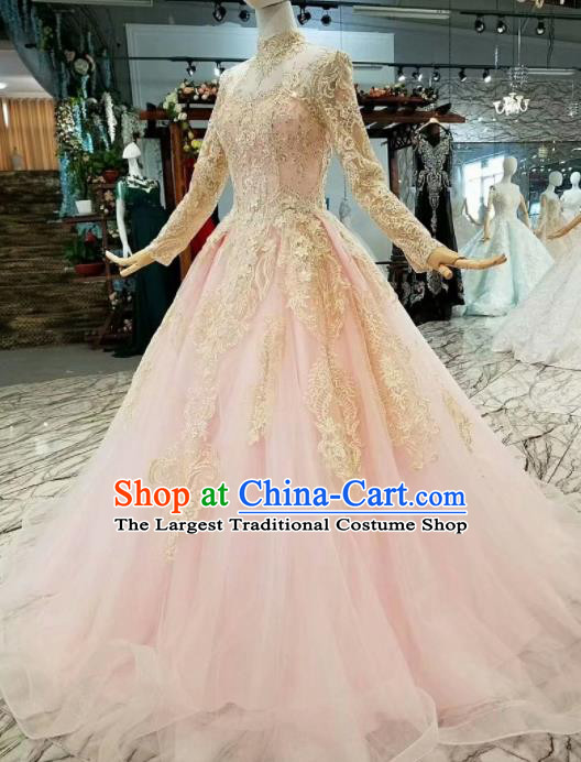 Customize Modern Fancywork Full Dress Top Grade Waltz Dance Costume for Women