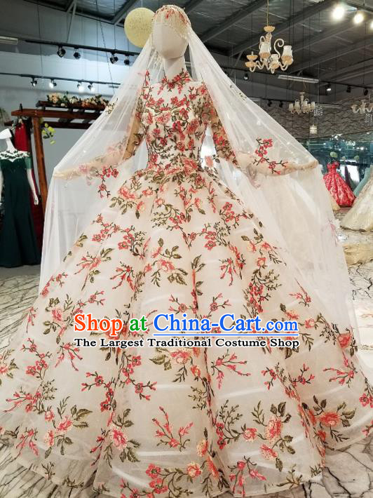 Top Grade Modern Fancywork Court Full Dress Customize Princess Waltz Dance Costume for Women