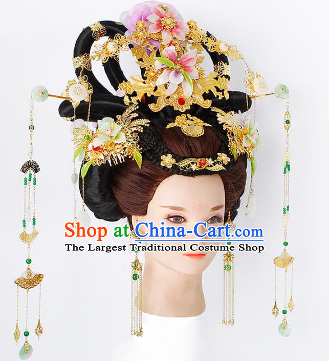 China Ancient Queen Phoenix Coronet Hairpins Chinese Traditional Hanfu Hair Accessories for Women