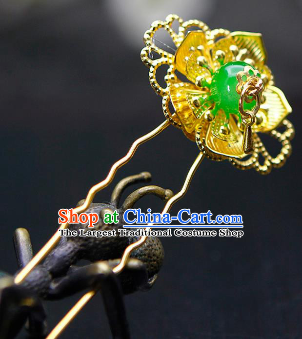 China Ancient Princess Golden Hairpins Chinese Traditional Hanfu Hair Accessories for Women