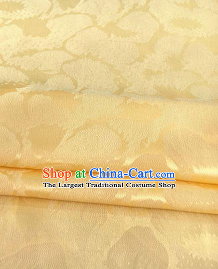 Asian Chinese Traditional Pattern Design Yellow Brocade Fabric Silk Fabric Chinese Fabric Asian Material