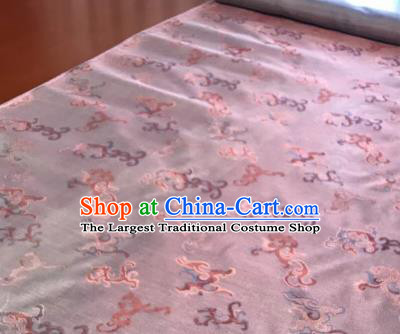 Chinese Traditional Kui Dragons Pattern Design Pink Brocade Fabric Asian Silk Fabric Chinese Fabric Material