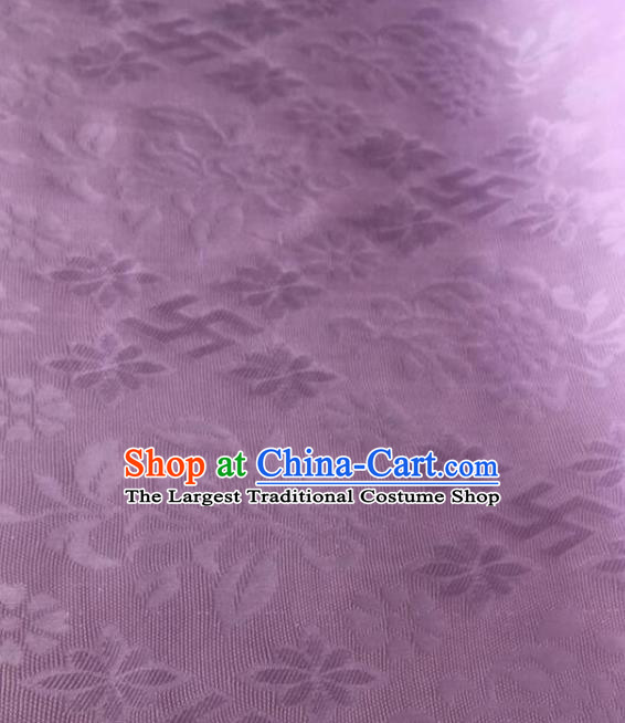 Chinese Traditional Rich Flowers Pattern Design Lilac Brocade Fabric Asian Silk Fabric Chinese Fabric Material