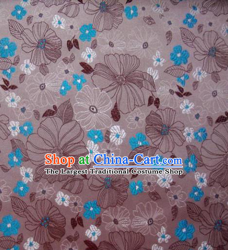 Chinese Classical Pattern Design Violet Brocade Asian Traditional Hanfu Silk Fabric Tang Suit Fabric Material