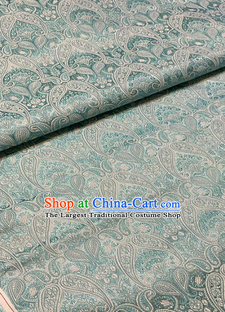 Chinese Classical Pattern Design Green Brocade Asian Traditional Hanfu Silk Fabric Tang Suit Fabric Material