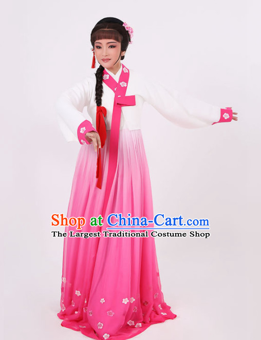 Chinese Traditional Peking Opera Princess Rosy Dress Ancient Palace Lady Embroidered Costume for Women