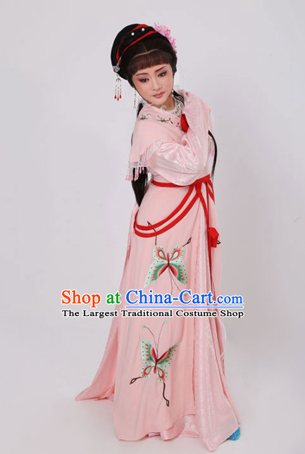 Chinese Traditional Peking Opera Actress Pink Dress Ancient Nobility Lady Embroidered Costume for Women