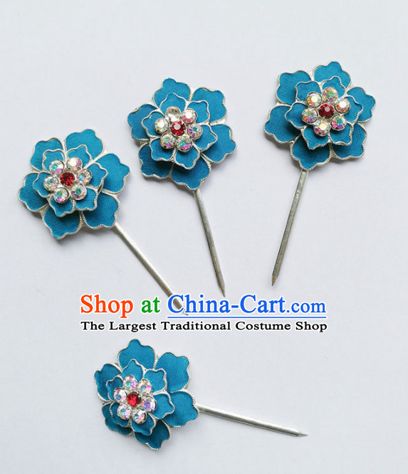 Chinese Ancient Queen Plum Hairpins Traditional Beijing Opera Diva Hair Accessories for Adults