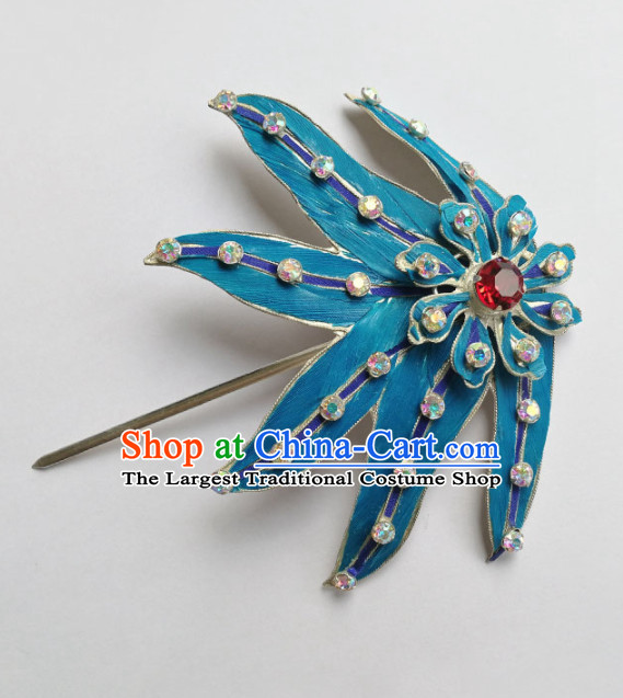 Chinese Ancient Queen Crystal Hairpins Traditional Beijing Opera Diva Hair Accessories for Adults