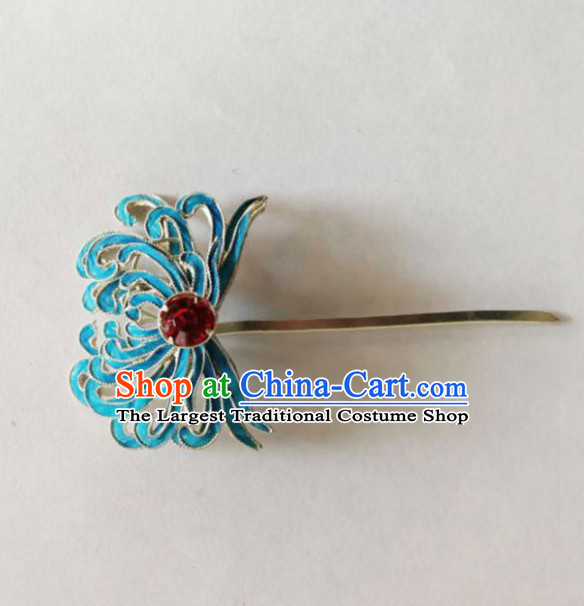 Chinese Ancient Court Princess Chrysanthemum Hairpins Traditional Beijing Opera Diva Hair Accessories for Adults